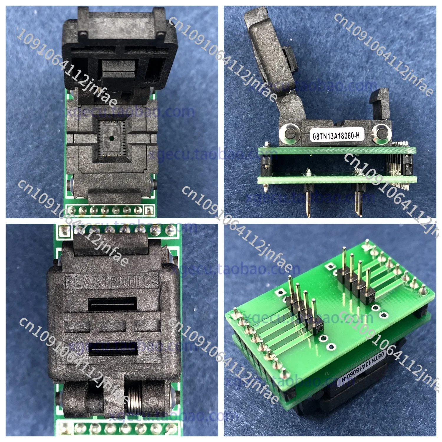 

QFN8 SON8 WSOP8 to DIP8 universal adapter PLASTRONICS 08TN13A18060