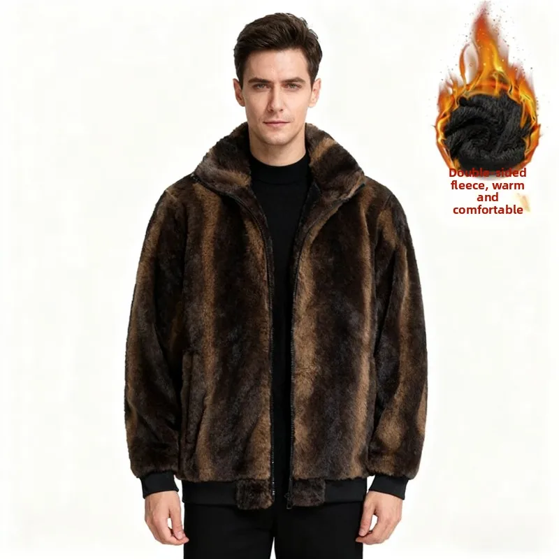 24006 شتاء جديد الوقوف طوق الصوف سترة غير رسمية عبر الحدود المادية اثنين مفتوحة بلون الصوف مقنعين سترة سترة #1