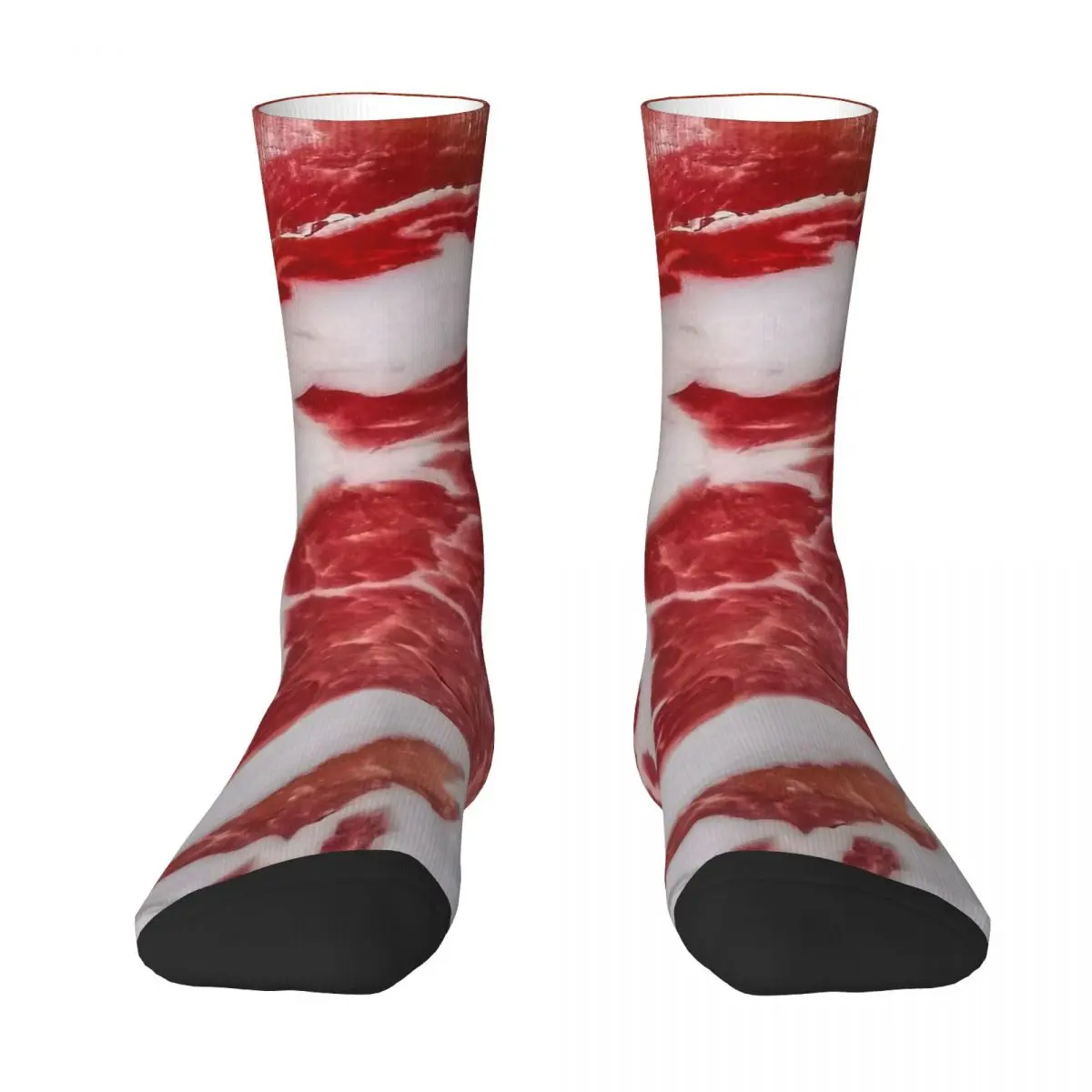 Hip Hop Funny Meat Texture Closeup Men Women Happy Socks Cycling Novelty Spring Summer Autumn Winter Stockings Gift