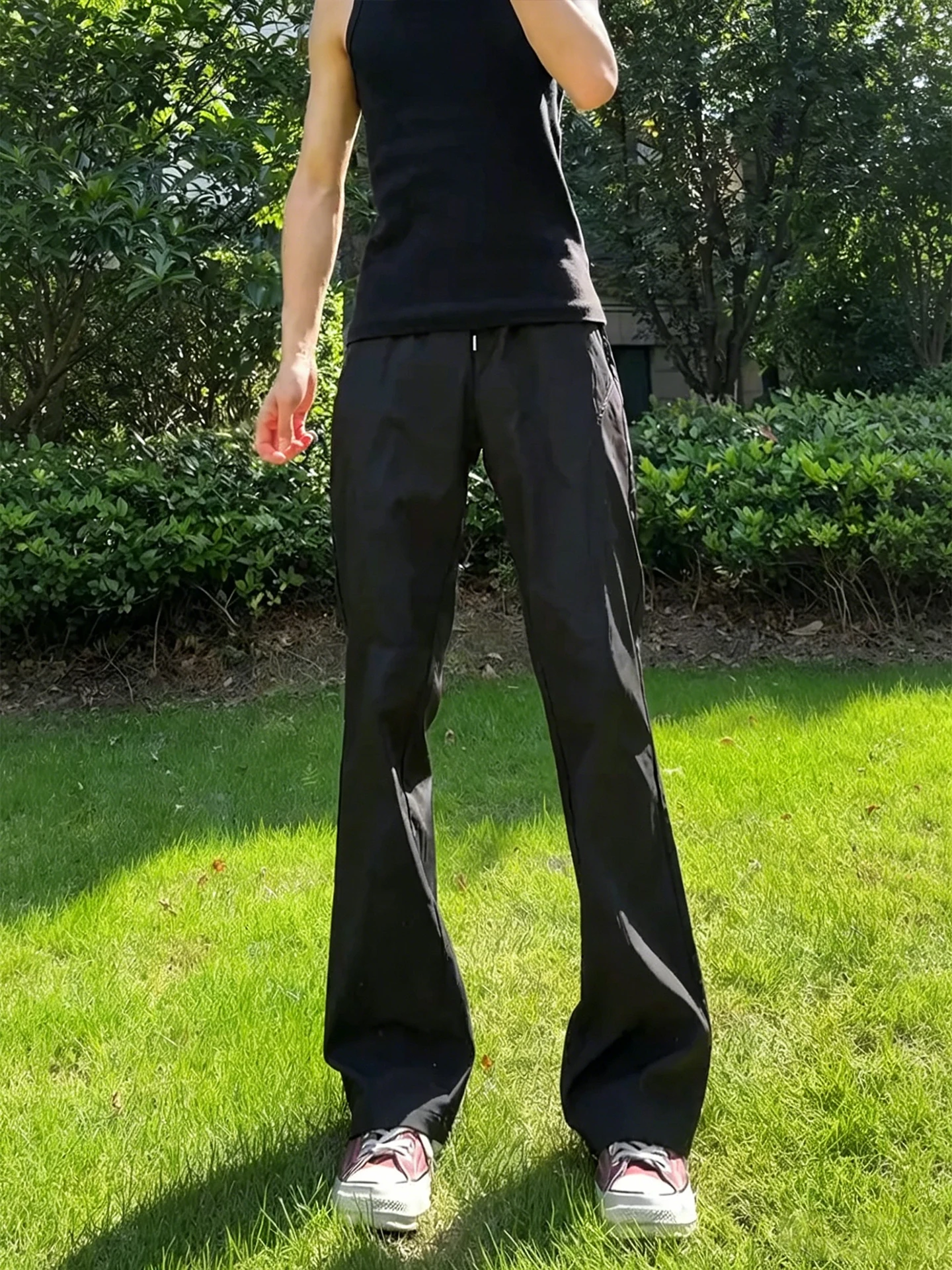 

American Style Slim Fit Quick Dry Ice Silk Casual Pants Men's Summer Thin Straight Leg Trousers CleanFit Outdoor Pants