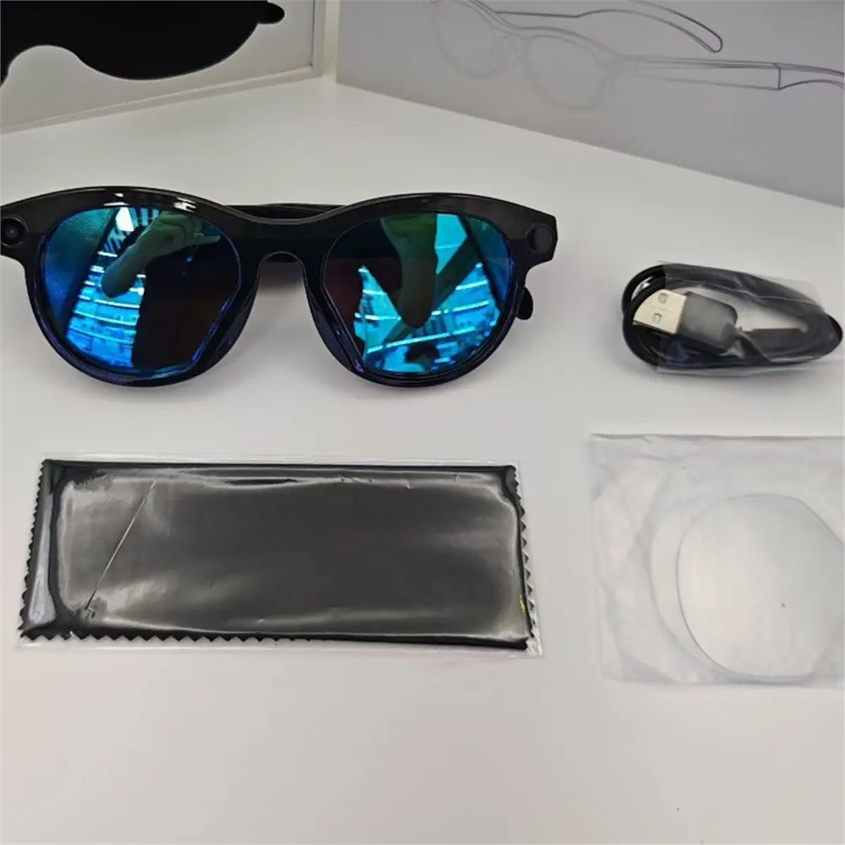 newA10R 200W Camera AI Smart Translation Glasses,Color-Changing Photo & Video Recording Sunglasses,Bluetooth Call Smart Glasses