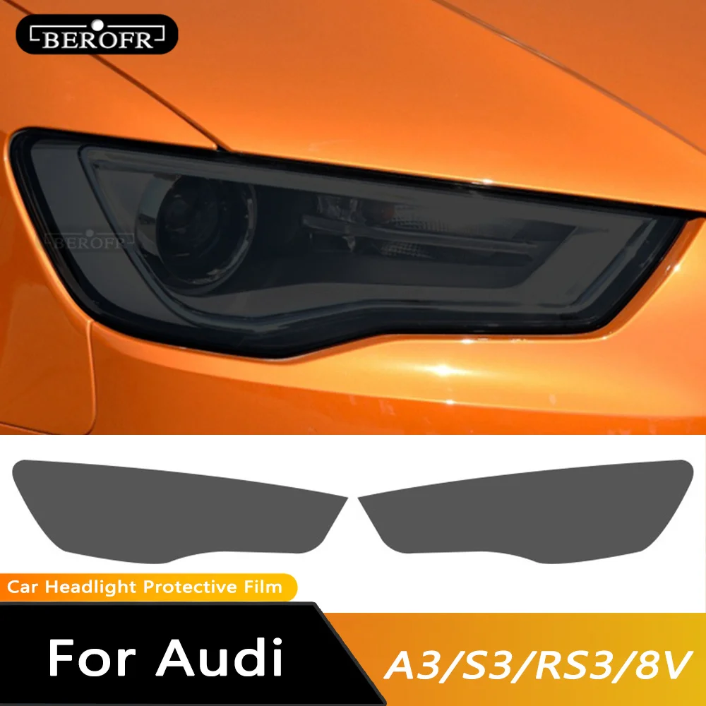 

Car Headlight Protective Film Transparent Smoked Black TPU Sticker For Audi A3 8V S3 RS3 8Y 2021 2022 S Line Sportback 2014-On