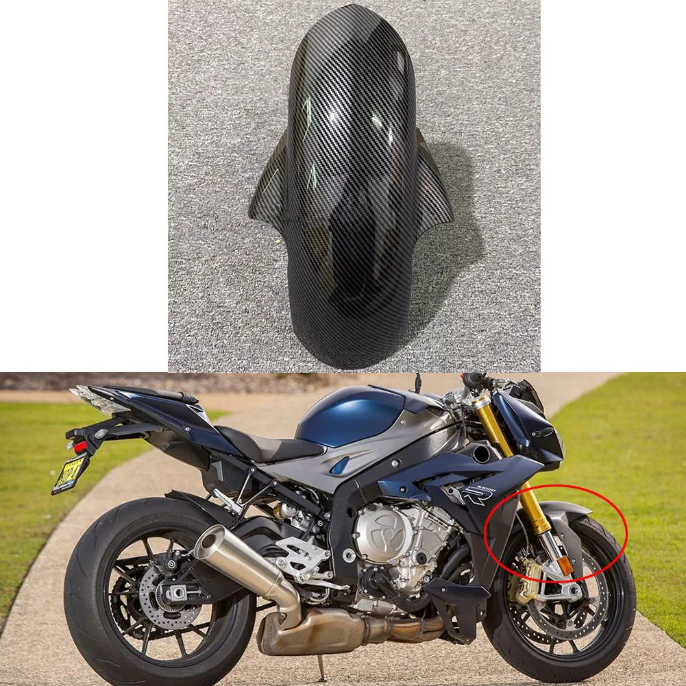 1PC Motorcycle Carbon Fiber Printed  ABS Injection Front Fender Mudguard Fairing For BMW S1000R 2015 2016 2017 2018