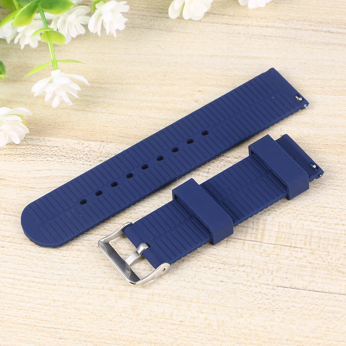 

20Mm Adjustable Dark -Friendly Silicone Watchband For Fitness Watch Sport Replacement Comfortable Strap Easy Install