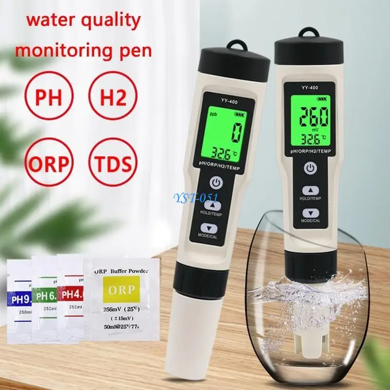 

E15A Upgraded ORP TEMP Meter Plastic Housing 4-in-1 Meter Tester Digital