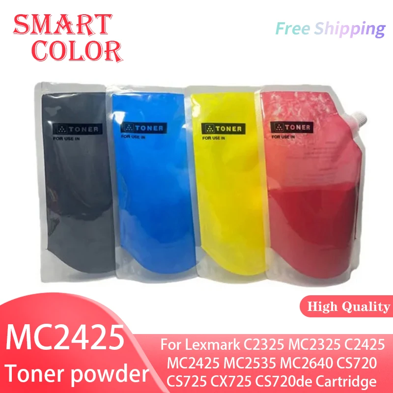 500g Refill Toner Powder compatible for Lexmark C2325 MC2325 C2425 MC2425 MC2535 MC2640 CS720 CS725 CX725 CS720de Toner