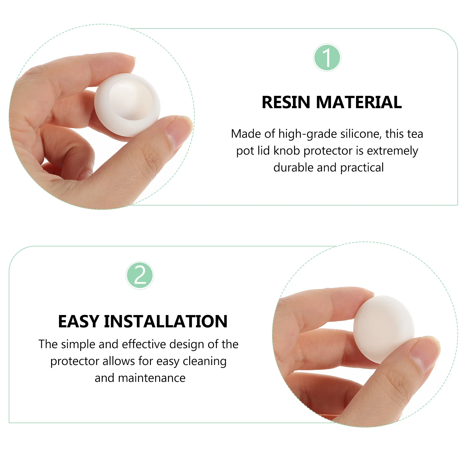 

2Pcs Tea Pot Lid Handle Protection Cover Heat-Resistant Material Perfect for Tea Lovers Accessories Anti-Scald Lid Handle Covers