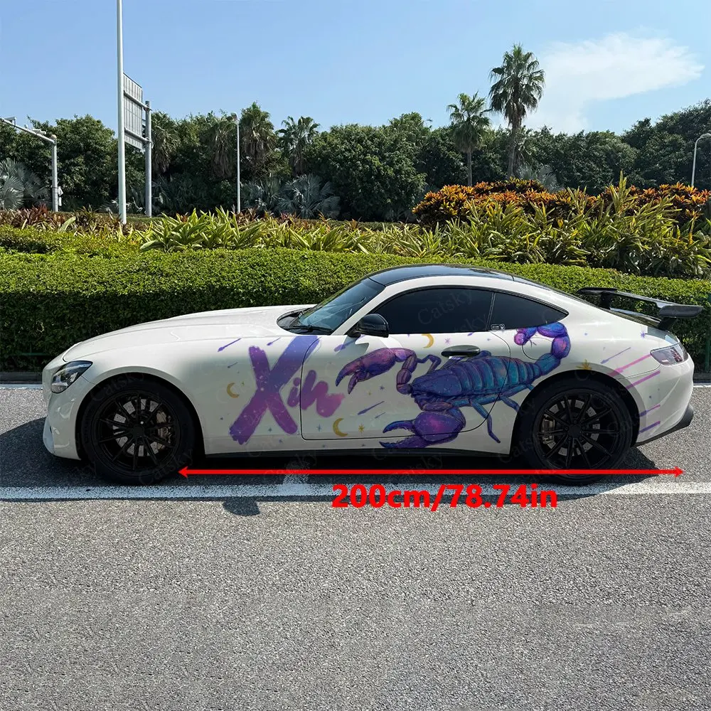 

Градиентные неоновые наклейки X-образного узора для боковин автомобиля, самоклеящиеся, из ПВХ, водонепроницаемые и устойчивые к царапинам, аксессуар для автомобиля, подарок