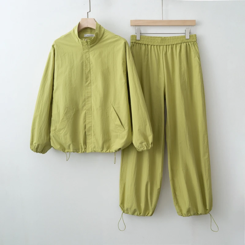

Shpmishal 2026 Women Fall Autumn Sports style Jacket and Pants sets