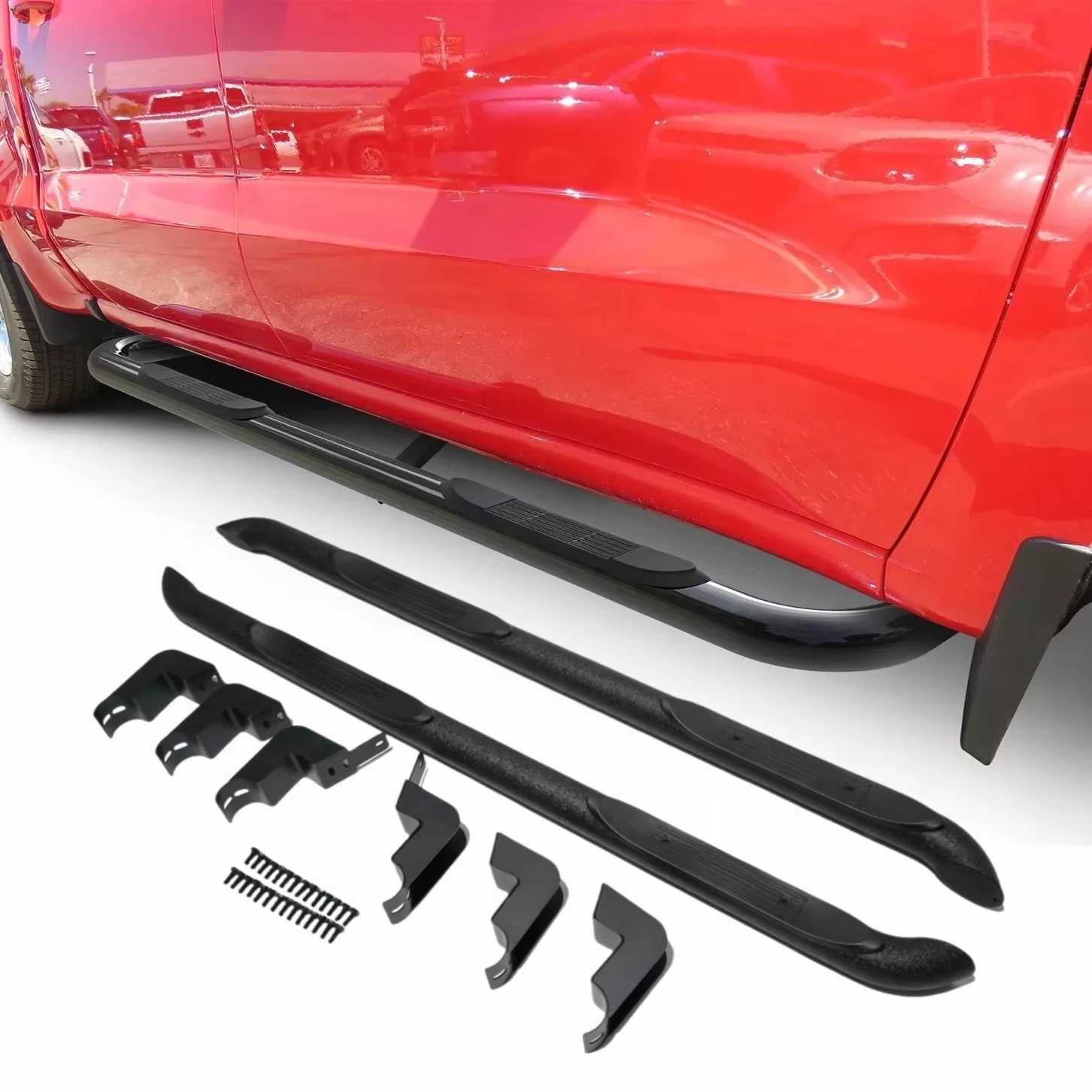 

RUNNING BOARD SIDE STEP NERF BAR for 4Runner 4 Runner 2002-2009 Aluminum Alloy Dual-stage Textured Black Powder