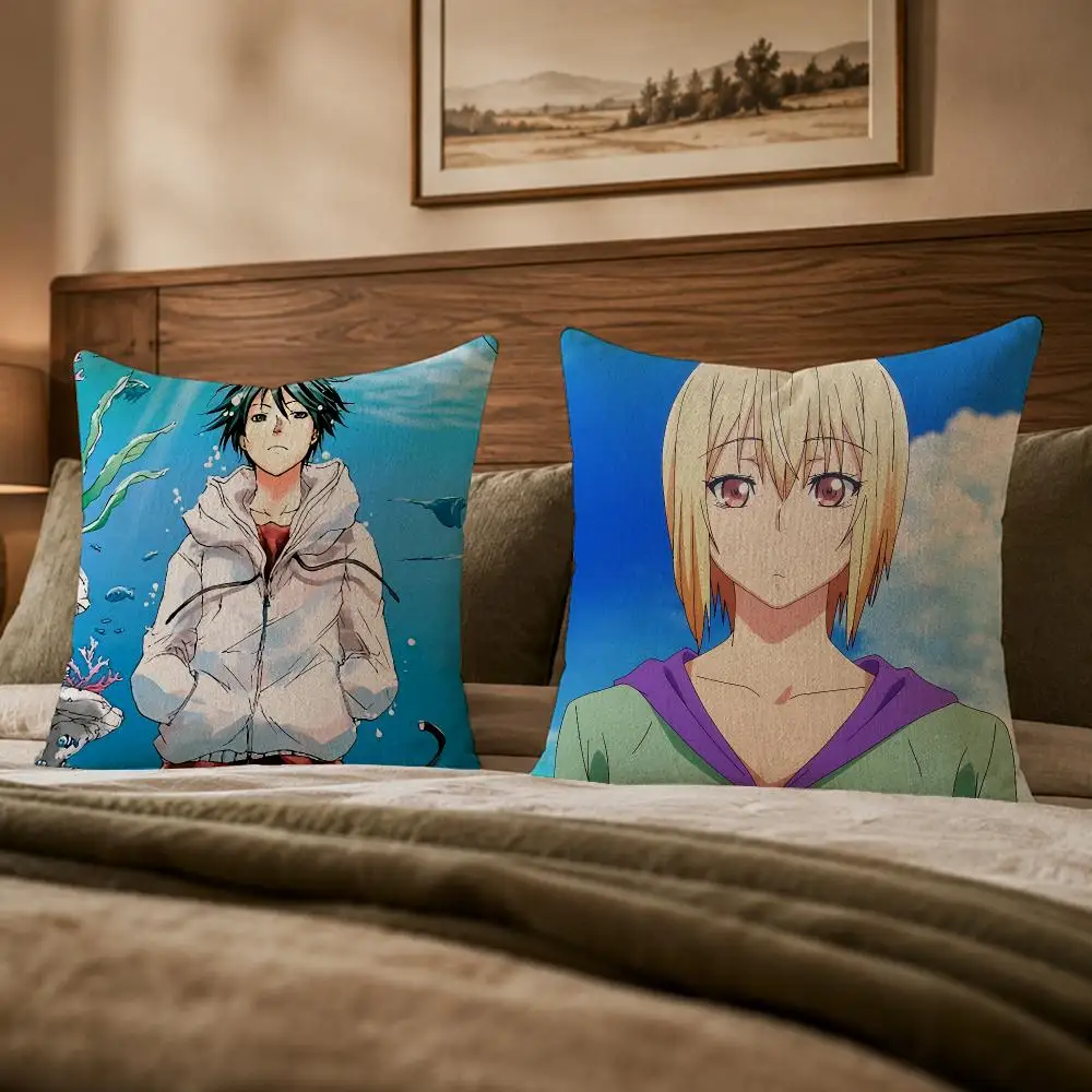 Popular Anime G-Grand BlueS Cushion Cover Ultra Soft Throw Pillow Cover Skin Friendly for Sofa Bed Home Decor Gift