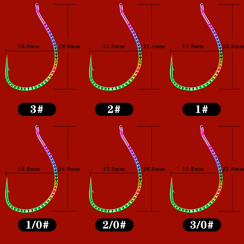 15-20PCS WACKY High Quality Colorful Bass Carp Fishing Hooks Sharp Barbed Soft Bait Worm Hook for Seawater Fishing Accessories