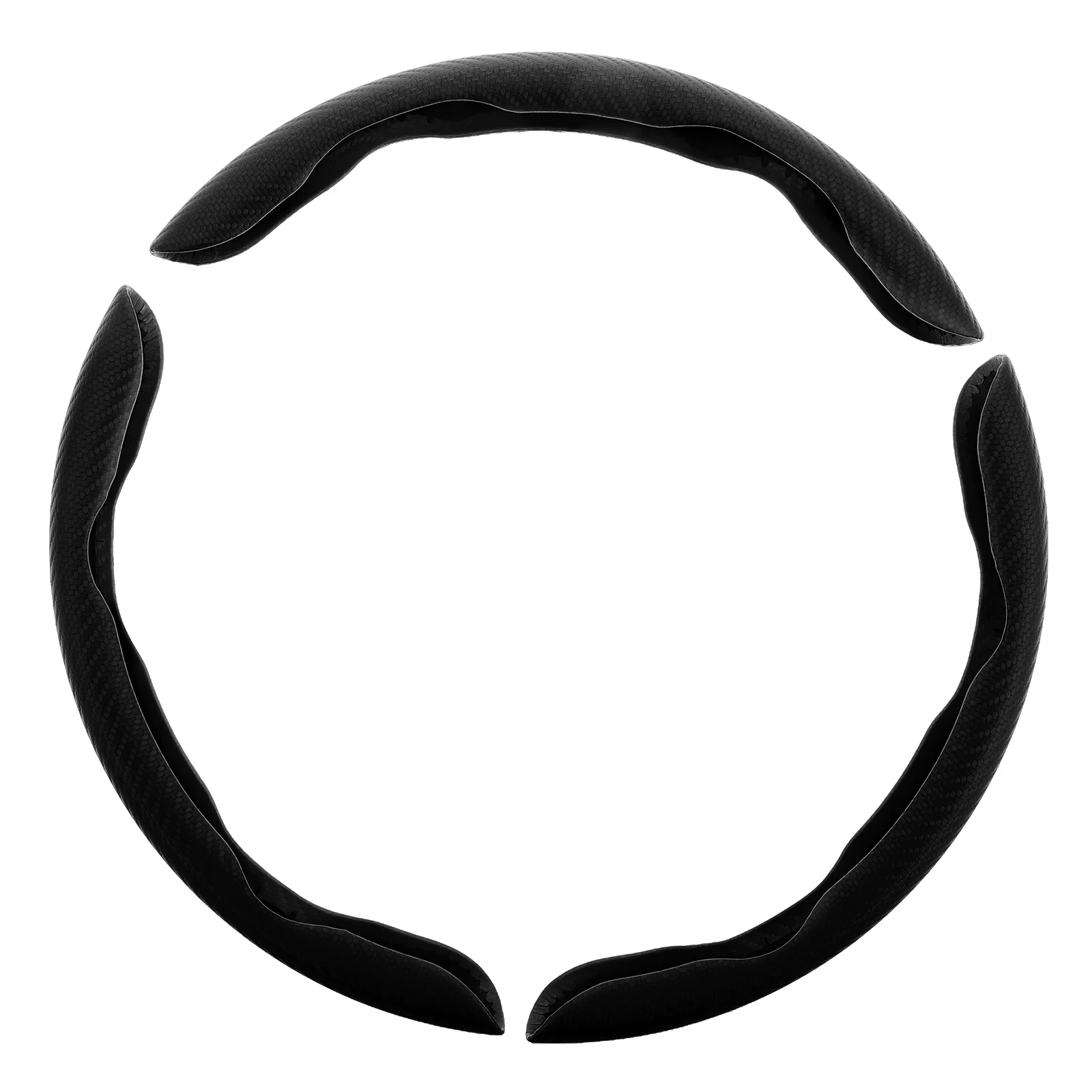 

3Pcs Steering Wheel Covers Carbon Fiber Anti-Slip Universal Fit 15-Inch Car Steering Grip Cover Protector All Season