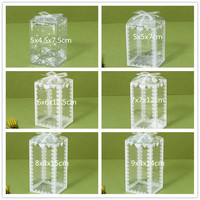 10pcs Spot transparent printed packaging box, PVC food candy box, monochromatic printed plastic box