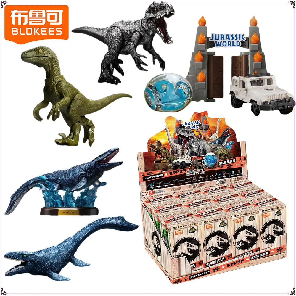 

Оригинальный BLOKEES Jurassic World Surprise Edition, модная слепая коробка, подвижные шарниры, коллекционные модели, игрушки, декоративные украшения, подарки