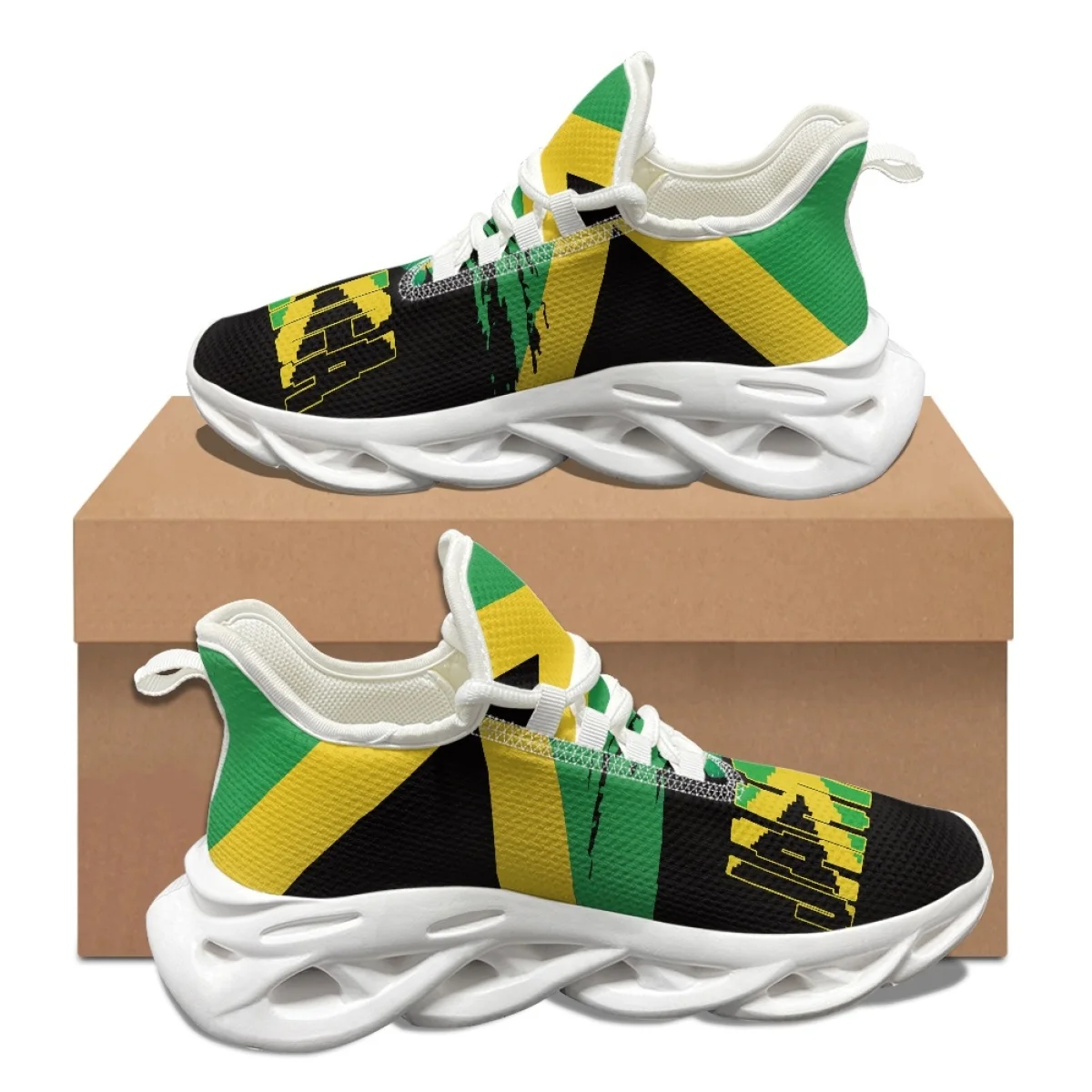 

Jamaica Country Flag Print Unisex Autumn Winter Soft Vulcanized Shoes Shock Absorption Non-slip Fashion Classic Walking Footwear