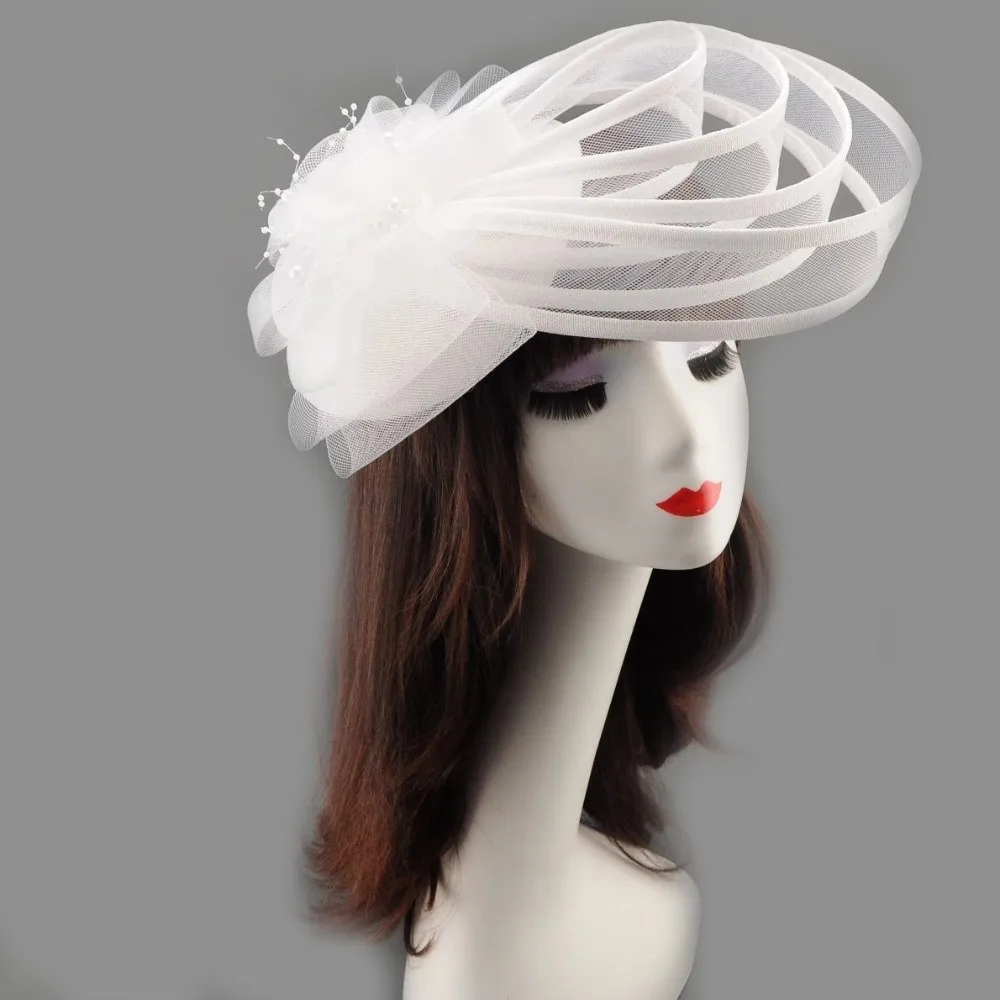 New Sinamay Women Fascinator Hat Vintage Mesh Veil Pillbox Hat Elegant Lightweight Bridal Headpiece Tea Party