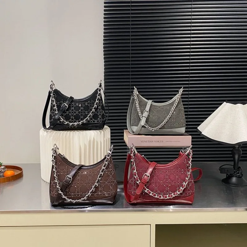 

Trendy Luxury Vintage Diaper Bags For Ladies Parisian Elegant Messenger Bag Simple Crossbody Bag High-End Fashion Tote Bag