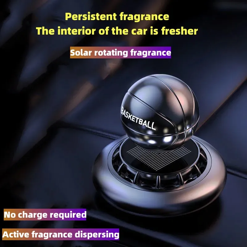 Automotive Air Freshener Indoor Original Men's And Women's Perfume Diffuser Stylish Solar Basketball Rotating Aroma Decoration