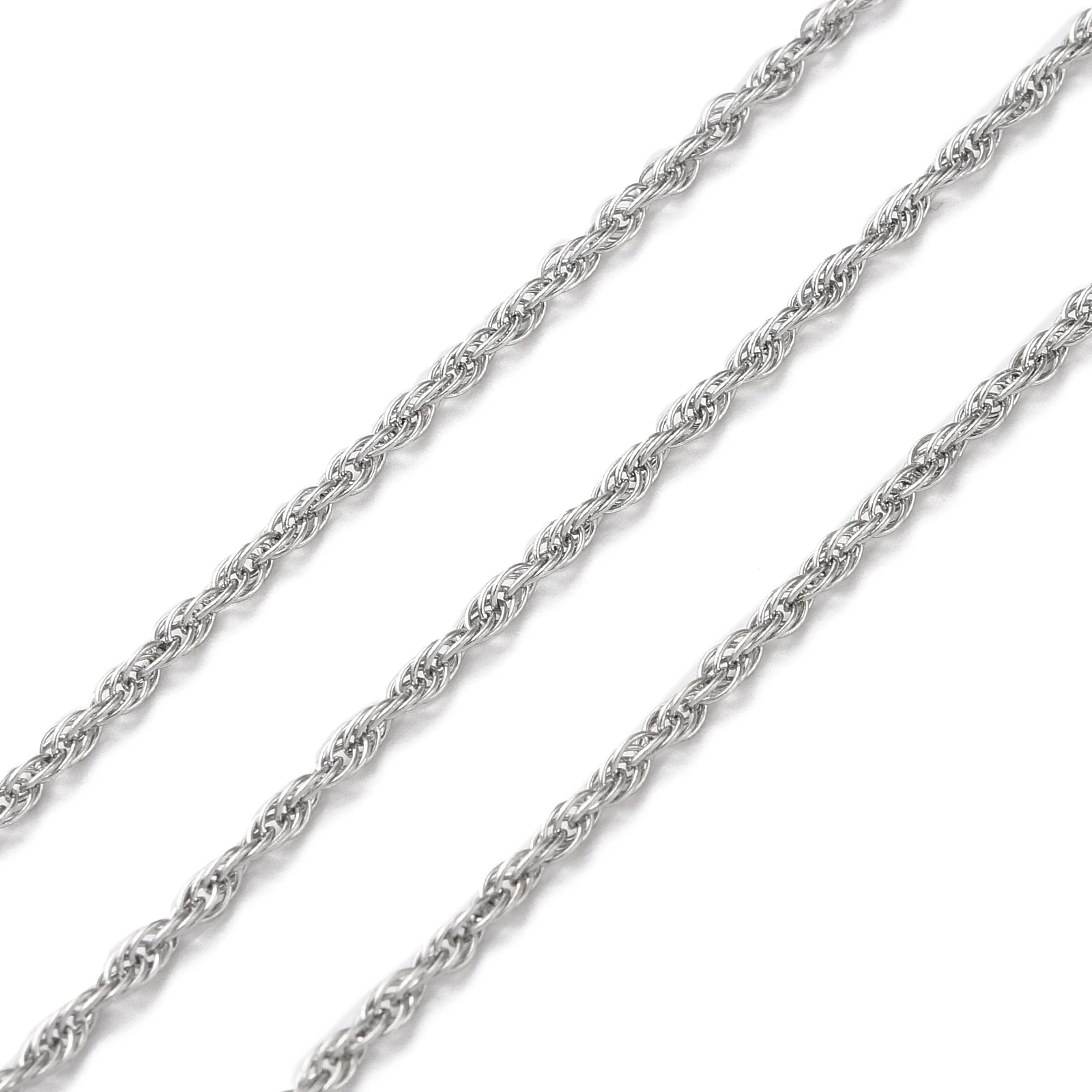 JOBulk-Corde torsadée en acier inoxydable pour hommes et femmes, lien soudé, bracelet à bricoler soi-même, collier, bijoux, fournitures exécutives, 10m, équi1.7mm