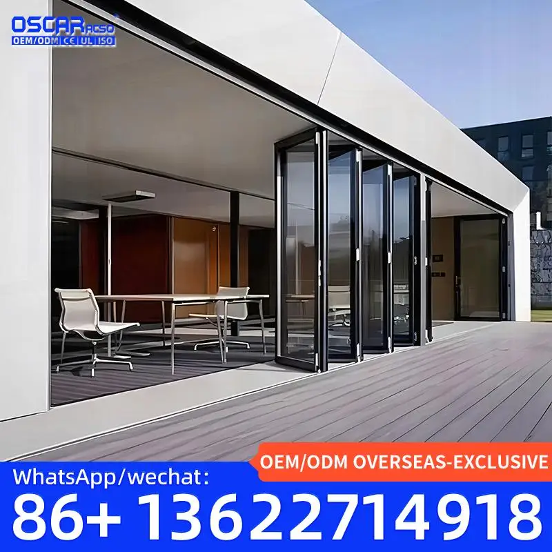 باب أكورديون عالي الوظائف قابل للتخصيص مثالي لمساحات المكتب في مصنع أوروبا باب قابل للطي #1