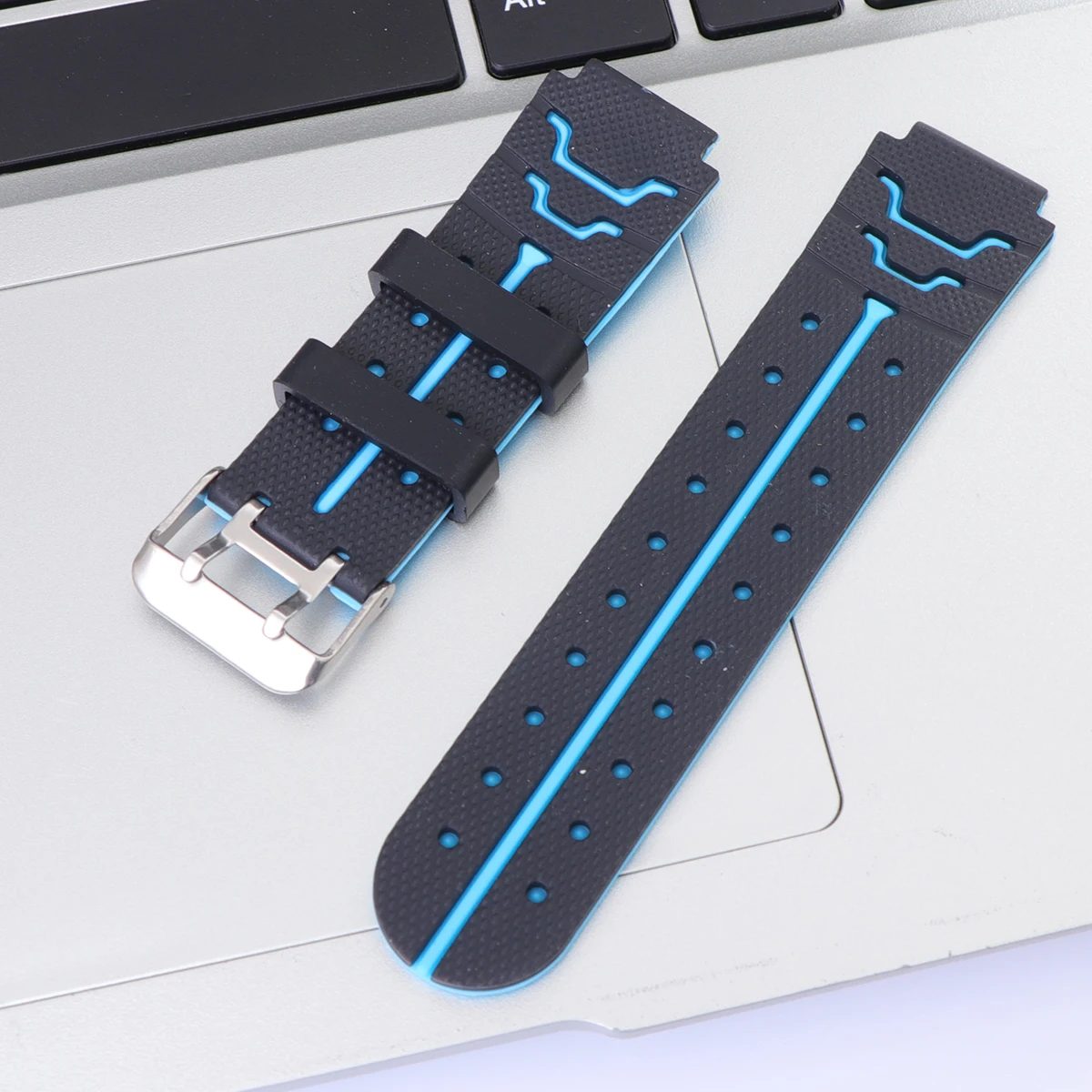 

2pcs Phone Watch Band Replacement Strap Durable Silicone Comfortable Watchstrap For Seamless Design Gift Black