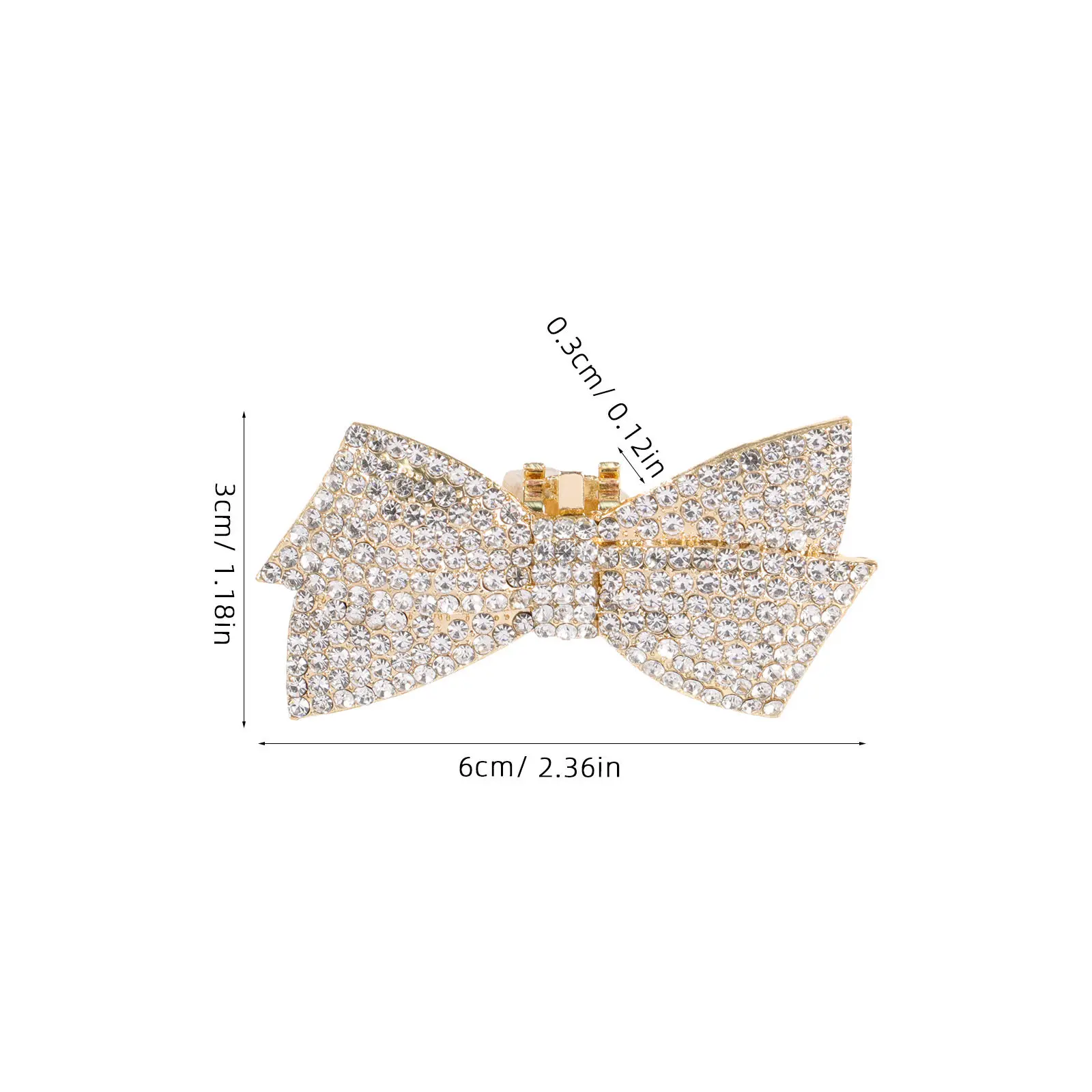 2Pcs Decorative Bow Rhinestone Shoe Clips Small Shoe Buckle Accessories for Wedding Dance Party Graduation Women