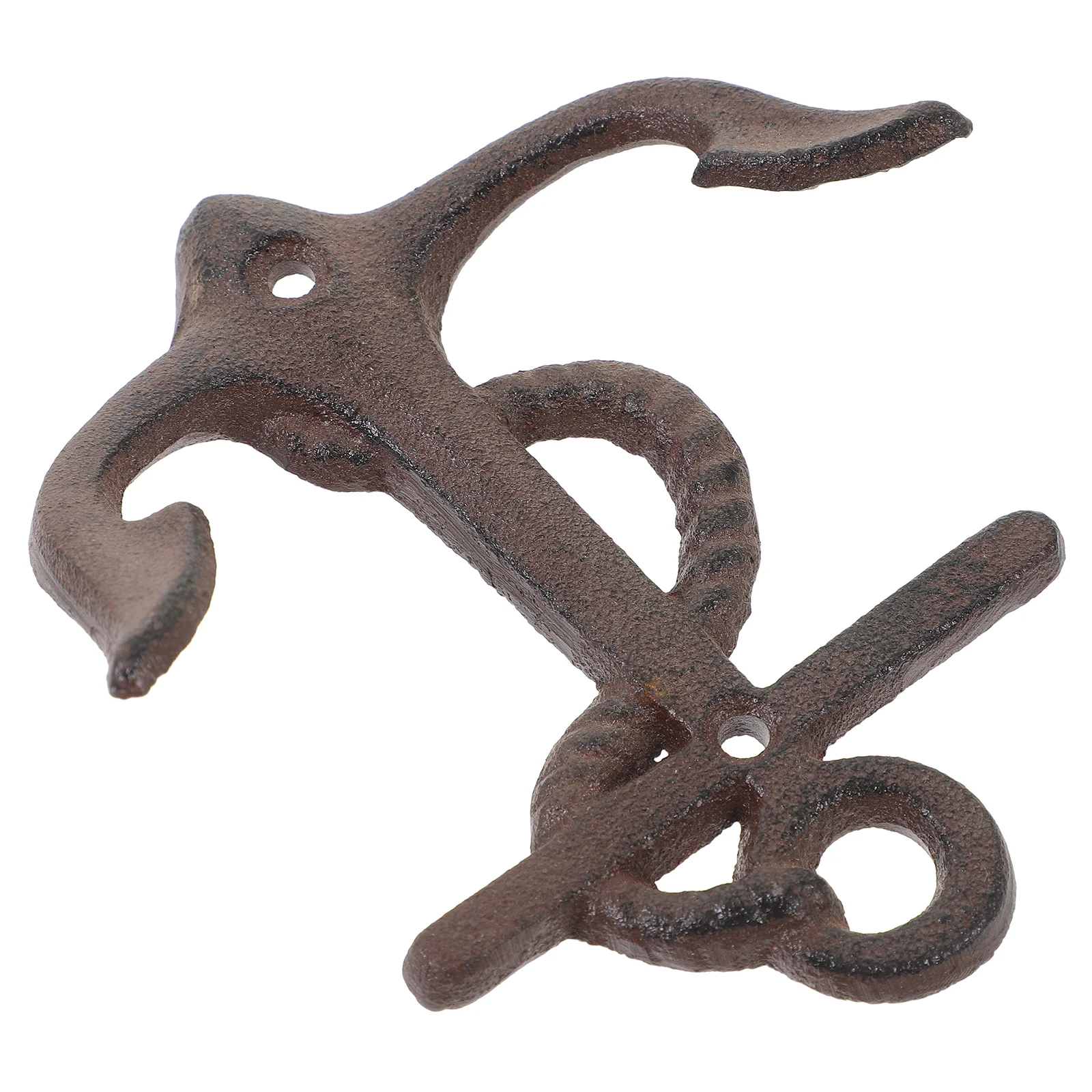 

Nautical Anchor Sculpture Hook Key Hanger up Wall Mount Coffee Cast Iron Hangers