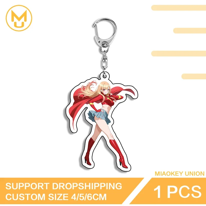 Creative Kitagawa Marin Waifu Standing Posture Enchanting Double Sided Acrylic Keyring Innovative Cosplay Costumes DIY Props