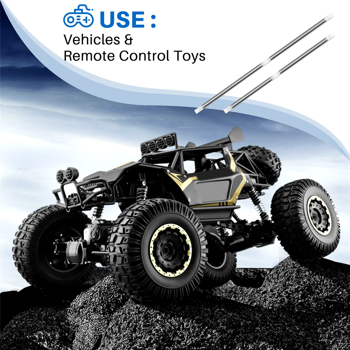 2Pcs Front & Rear Axle Shaft for MN D90 D91 D96 MN-90 MN99S 1/12 RC Car Upgrade Parts Accessories