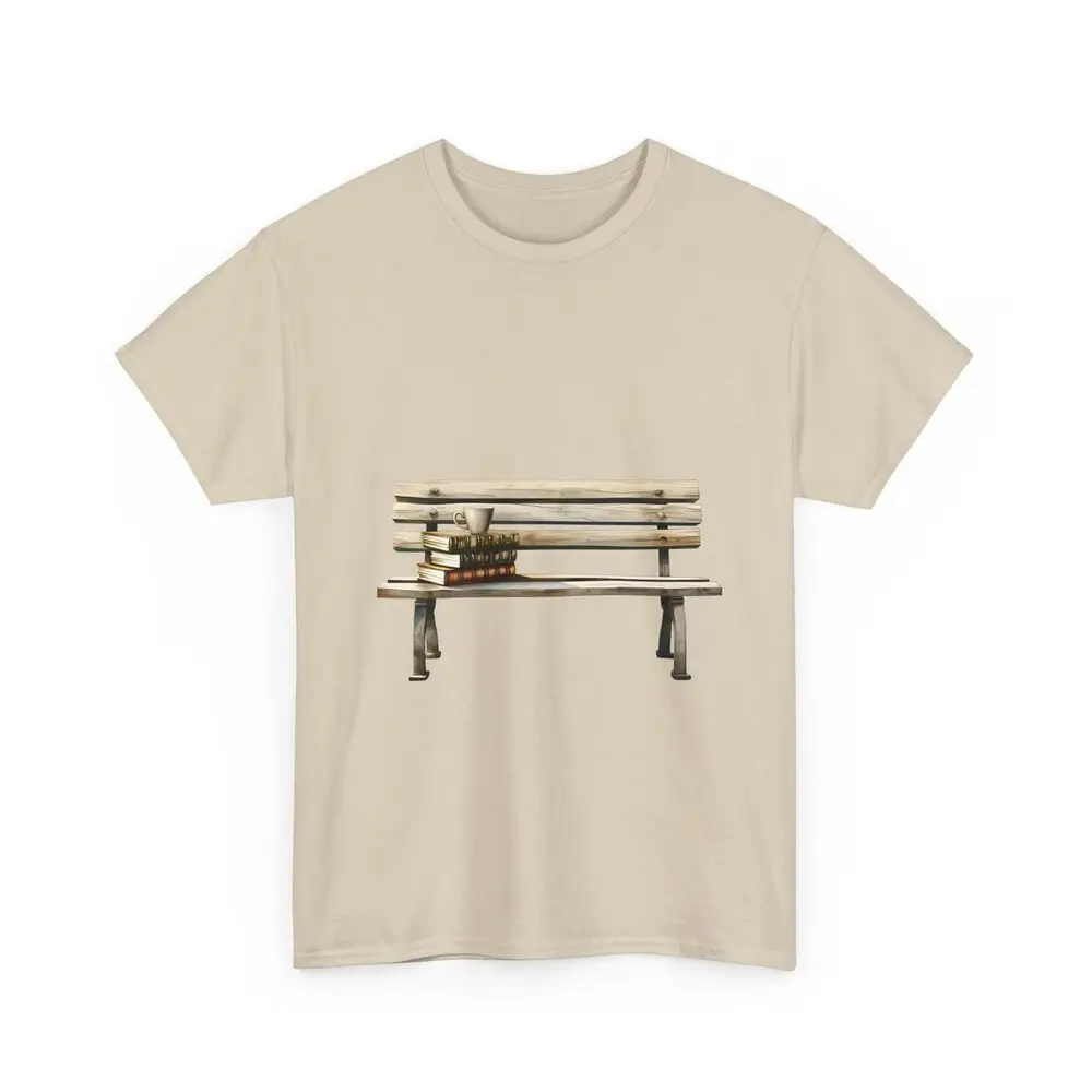 Alone Bench & books Cotton Tees High Quality 100%Cotton Short Sleeve