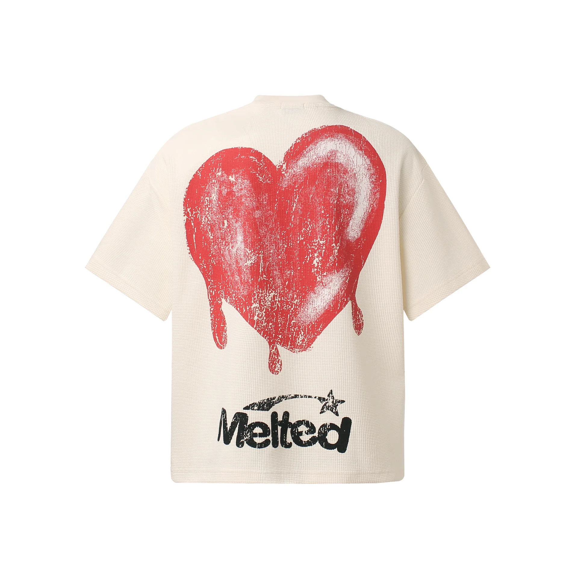 Men's Fashion Skeleton Hip Hop T Shirt High Streetwear Printed Tees Skull Painted Summer Short Sleeve Tops Heart Painted