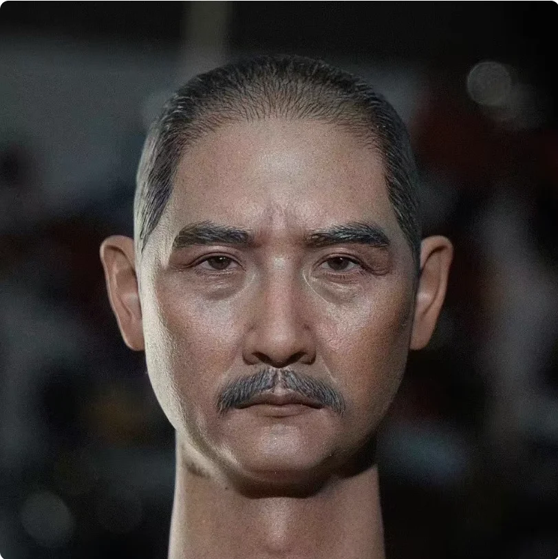 

1/6 Male Soldier Sun Yat-sen Head Carving Sculpture Model Accessories Fit 12'' Action Figure Body In Stock