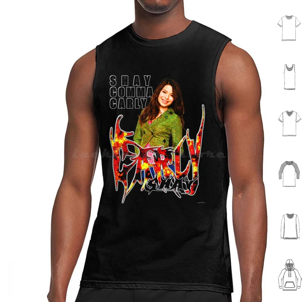 Camisetas sin mangas de algodón con estampado Carly Shay Icarly I Carly, Chia Cosgrove, divertidas, Nick, Ross, Shay, Jerry, Trainor Sam