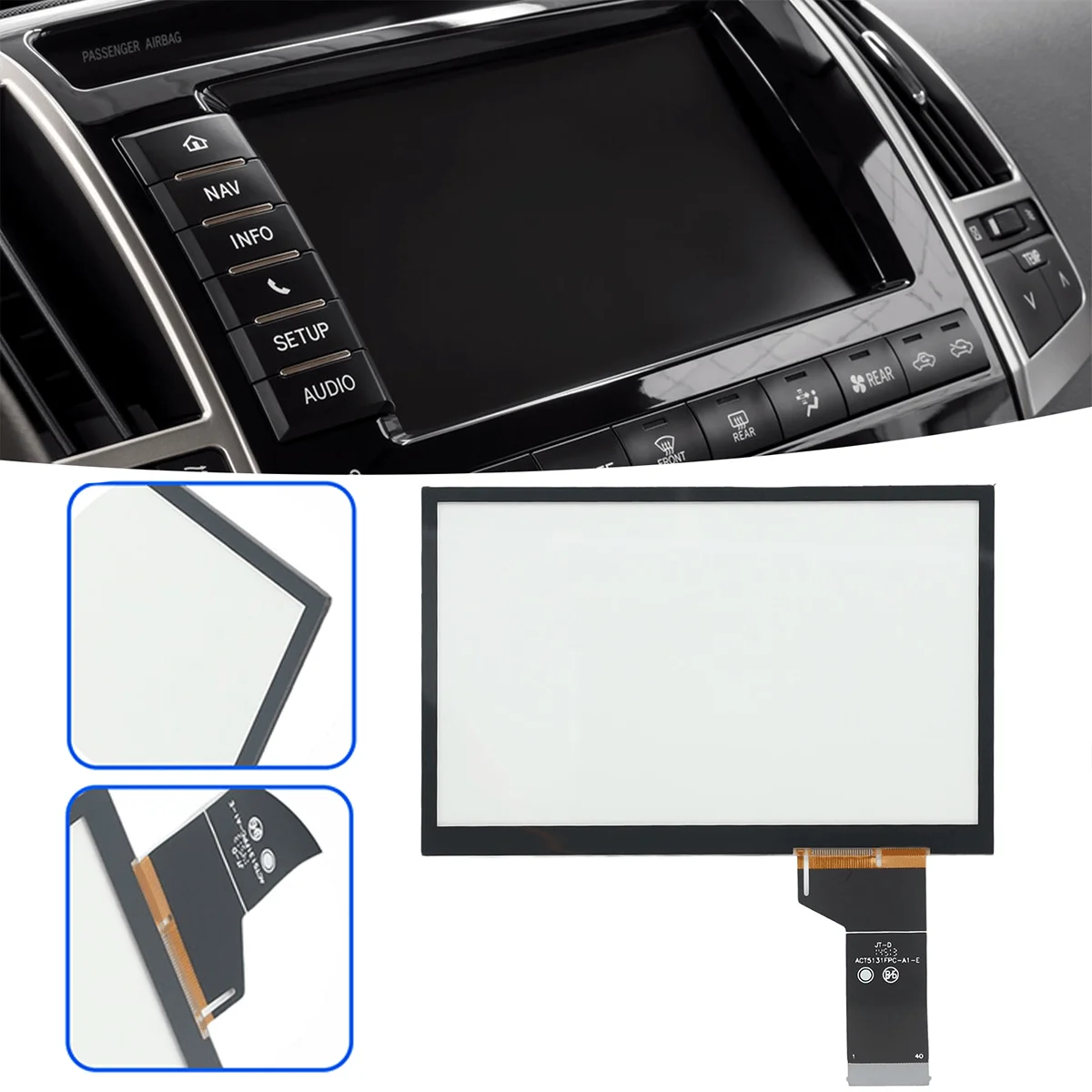

TDO-WVGA0633F00039 6.3 Inch LCD Touch Screen Panel Digitizer TDO-WVGA0633F00045 for VW MIB Golf Polo Jetta Passat LCD Display