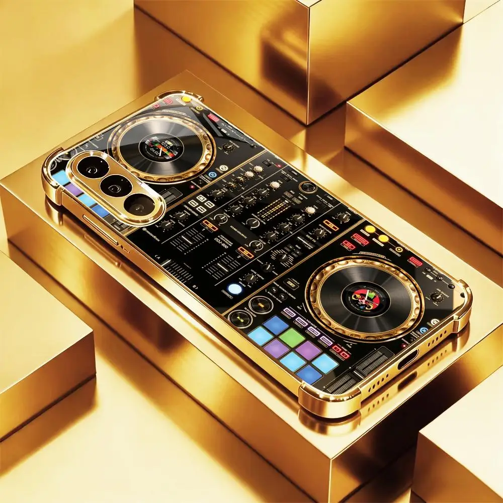 DJ Mixer Pattern phone case s26 ultra case 폰케이스 s25 ultra case glass for Samsung Galaxy S26 S25 S24 S23 S22 FE,Ultra,Plus