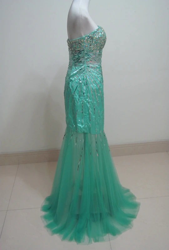 الأزرق الثقيلة Embellied Bead Me سليم صالح ثوب مسائي تنورة طويلة أداء المضيف الزفاف الاسمية ow Photoaphy
