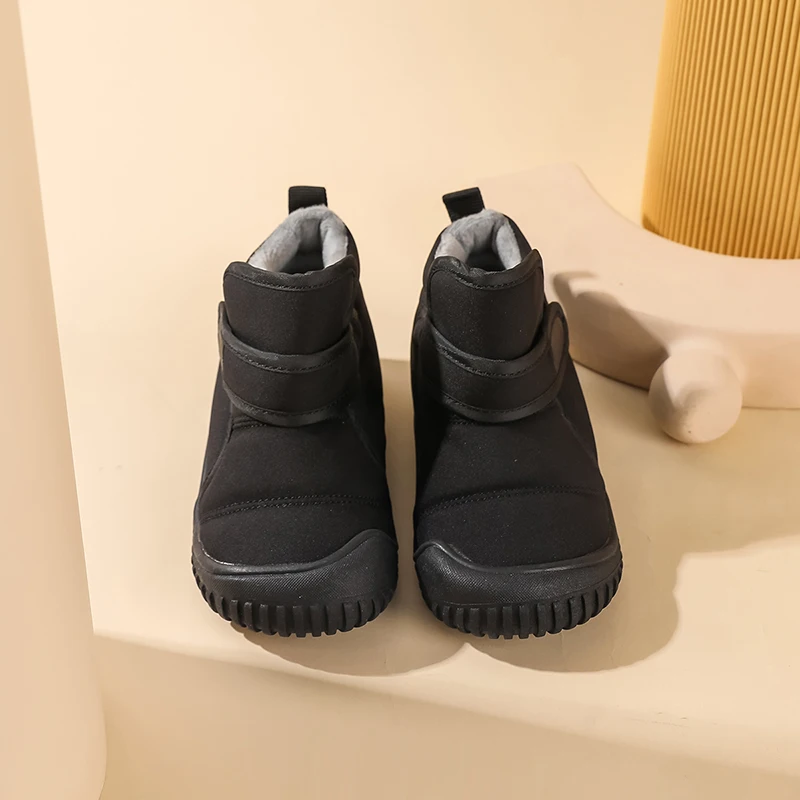 Kurze Winterstiefel für Kinder, rutschfeste, wasserdichte, weiche Plüschschuhe für Mädchen und Jungen, warme, wasserdichte Kindersneaker – Detail 16