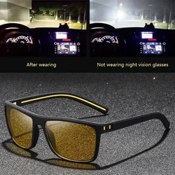 Fashion Vintage Square Colorful  Unisex  Night Vision Glasses Reduce Visual Fatigue Lenses