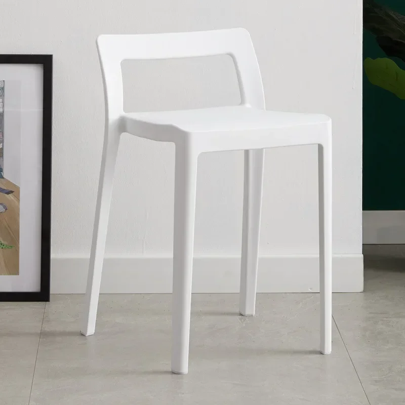 Простой пластиковый табурет, бытовой обеденный стул для взрослых, скамейка для столовой, высокая скамейка, стул с полой спинкой, новинка, хит продаж