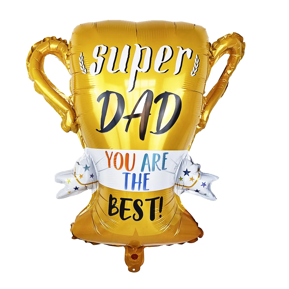 Super Dad Ballons Happy Father's Day Champagnerfolie Helium Ball Champagner Bier Ballon Vatertagsgeschenke Zubehör Globos – Detail 2