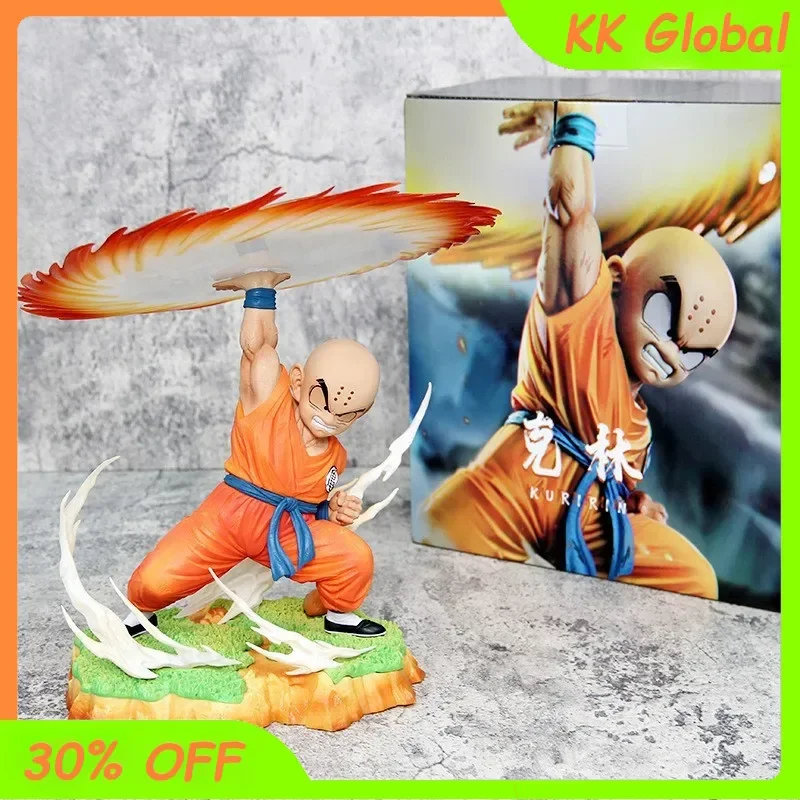 

25.5cm Dragon Ball Anime Figure Krillin Moves Kienzan Deluxe Edition Action Figure Satute Collect Ornaments PVC Model Gift Toys