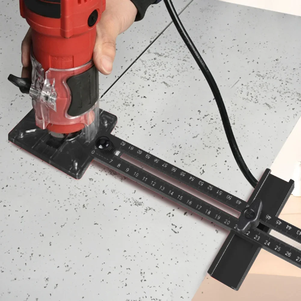 Braket Alur Penggilingan Imperial Metrik Jig Lingkaran Router Multi-fonungsi untuk Bagian Mesin Pemangkas Aksesori Alat Pertukangan