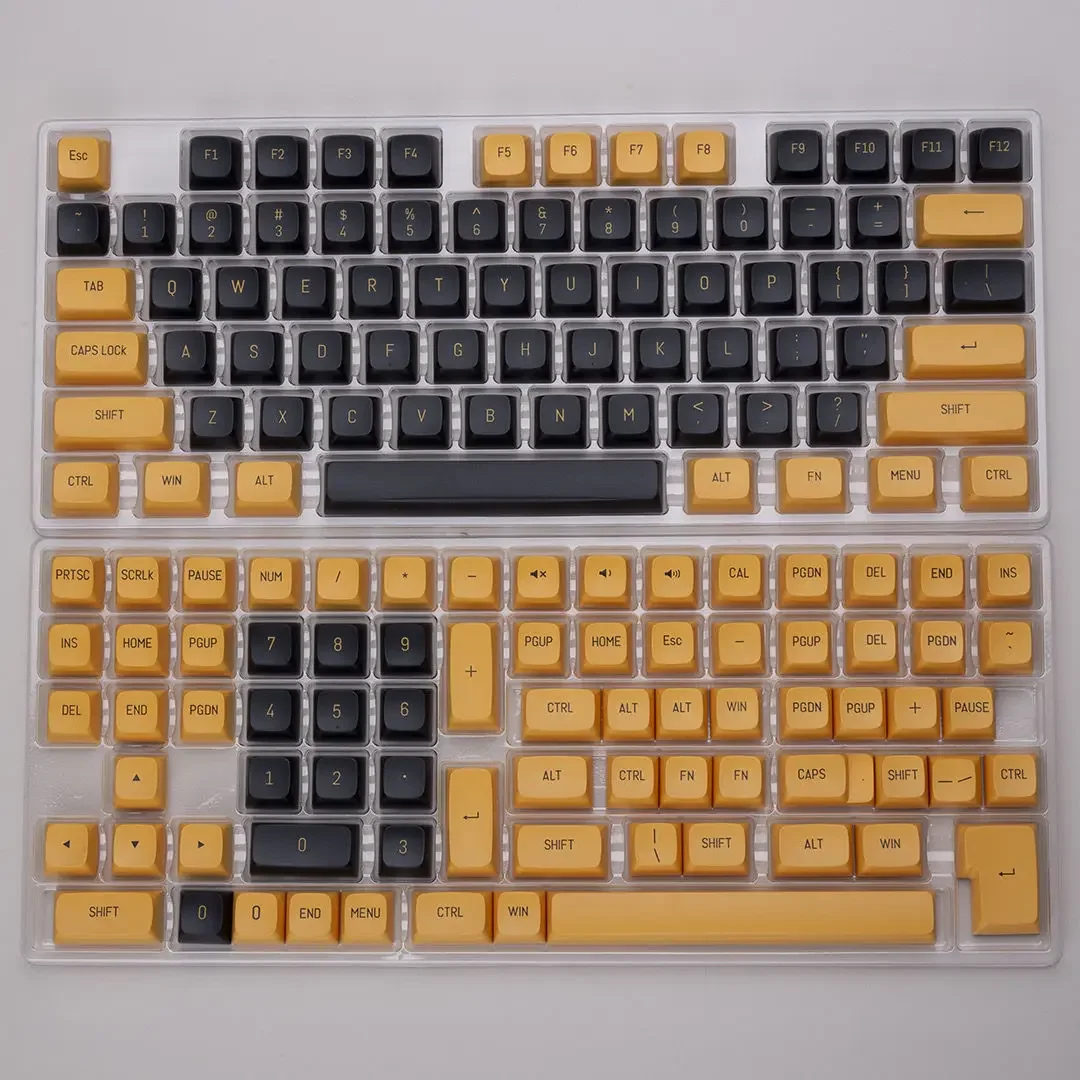 Imagem -05 - Keycaps para Teclado Mecânico mx Switch 149 Teclas Similares Pbt Injeção de Cor Dupla Preto Amarelo Tiro Duplo