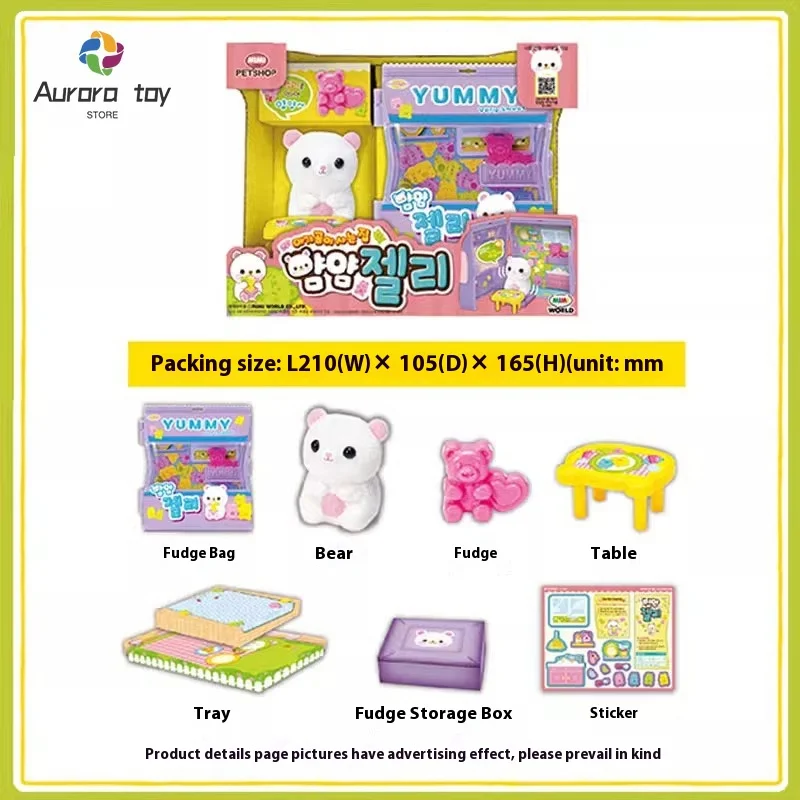 Kawaii Mimiworld Anime Figures Greedy Cute Pet Candy Bear Potato Chip Chicken Playing House Doll Toy For Girls Birthday Gifts