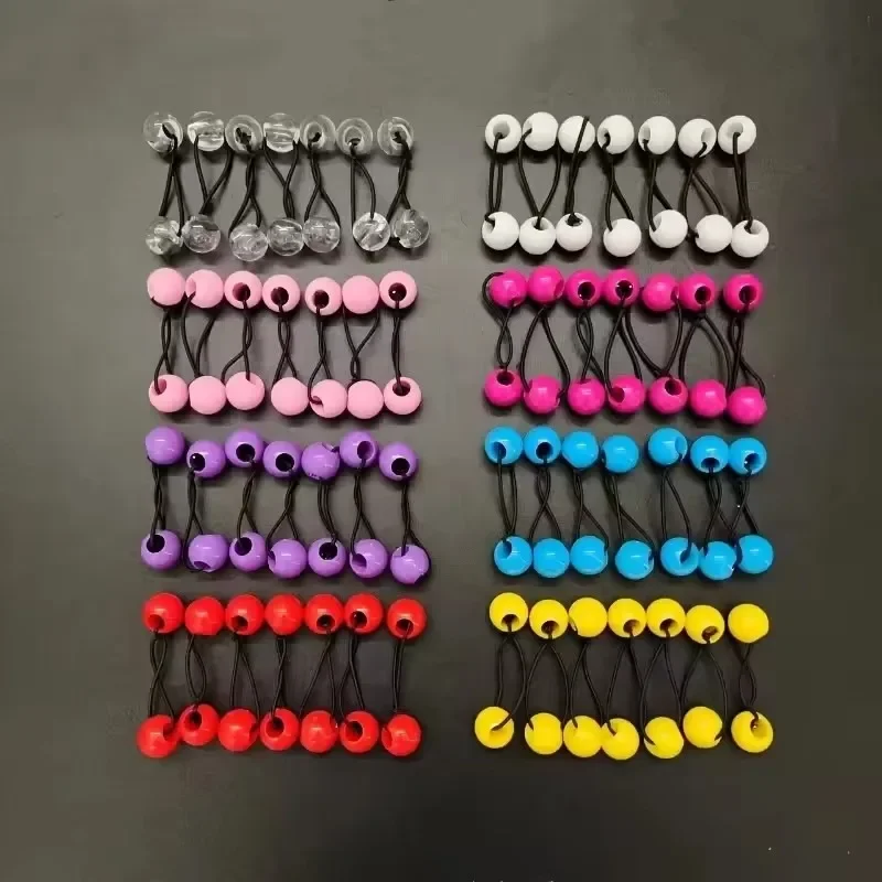 10pcs Elastic Ponytail Beads Knocker Ball Hair Ties Kids Hair Balls for Toddler Girls Hair Bobbles with Balls Without Paper Card