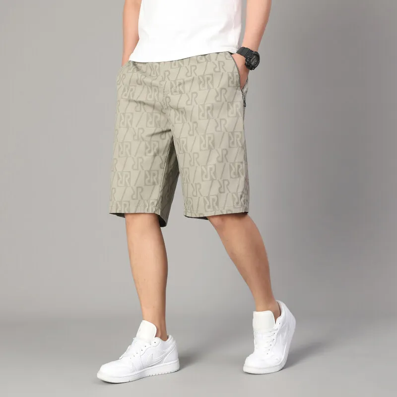 Shorts for Men's Thin Versatile Middle-aged Cotton Straight-leg Casual Five-point Mid-school Pants
