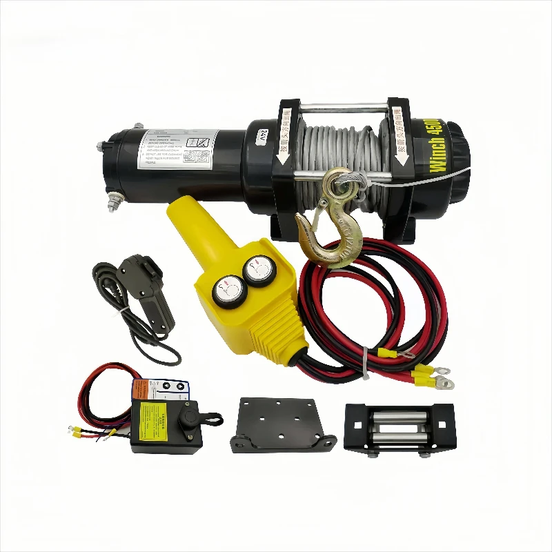 Professional 15000Lbs Car Winch High Quality 12v/24v Steel Wire Winch with Remote Wireless Control for Autos