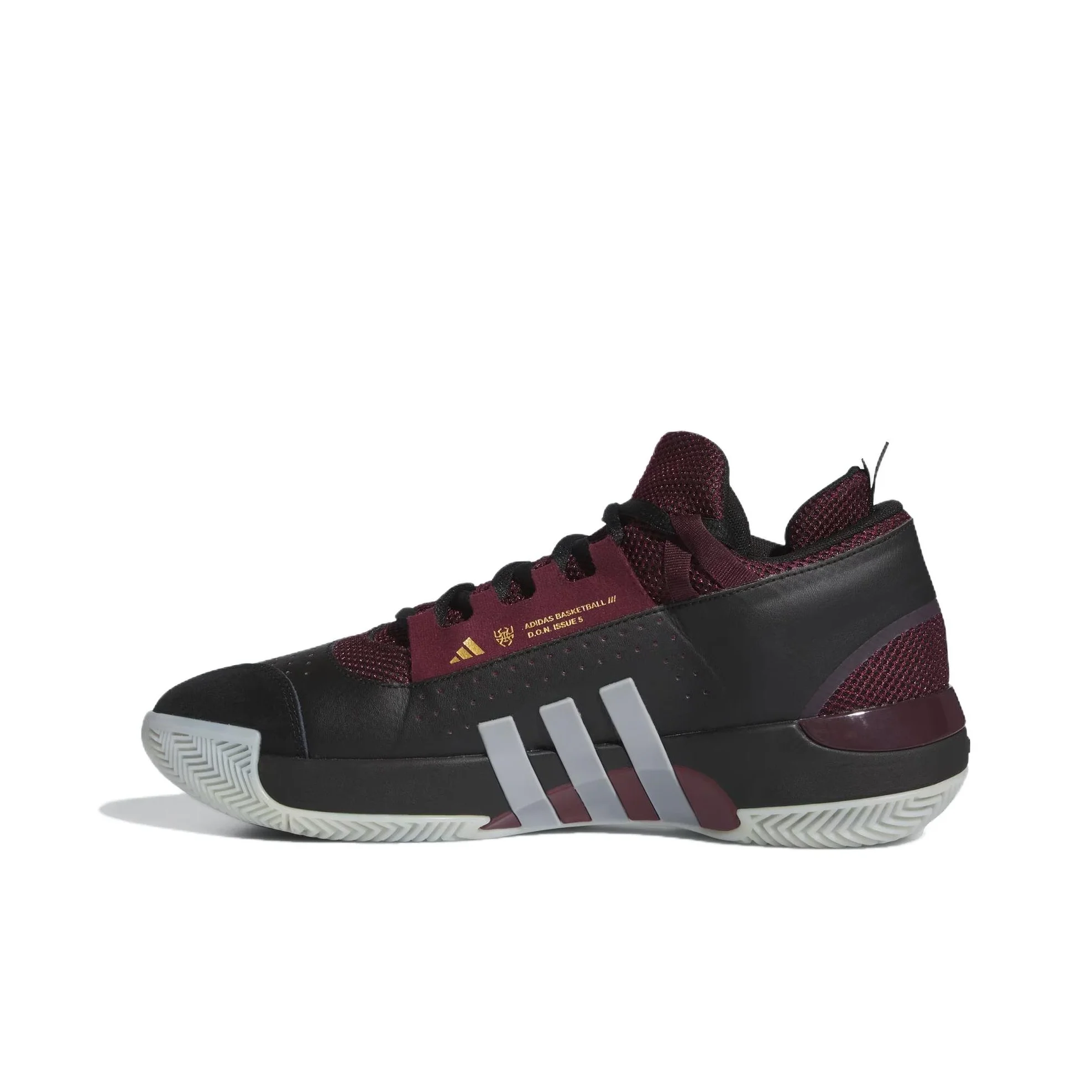 Adidas D.O.N. Issue #5 Basketball Shoes Unisex Low Top Black/Purple IE7800