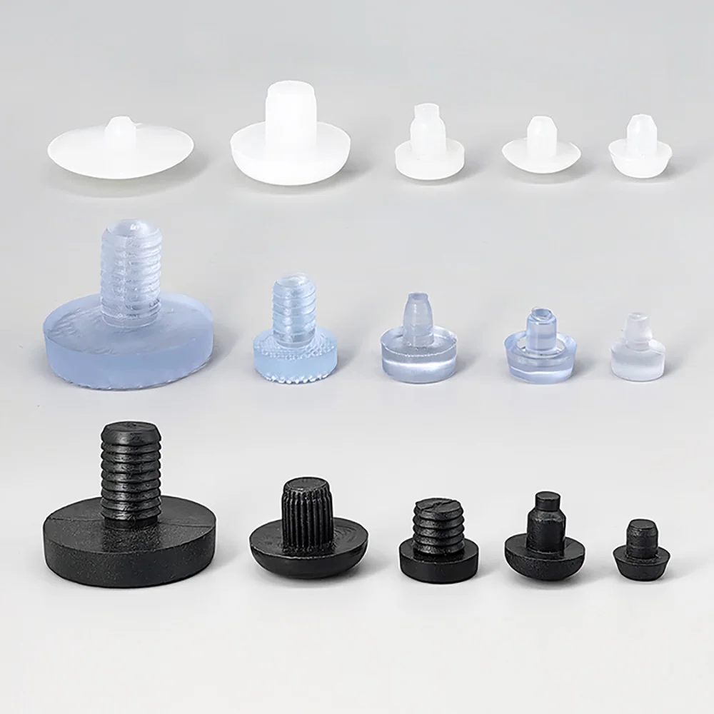10/15/20pcs Furniture Sliders Nail Feet Table Chair Leg Glide Pads Office Cabinet Foot Bottom PVC Skid Nail Noise Killer 5-12mm